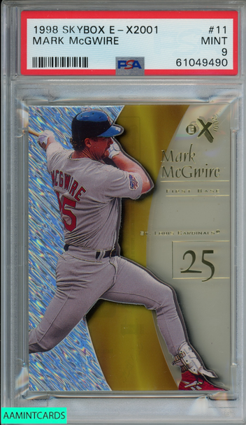 1998 SKYBOX E-X 2001 MARK MCGWIRE #11 ST LOUIS CARDINALS PSA 9 MINT 61049490