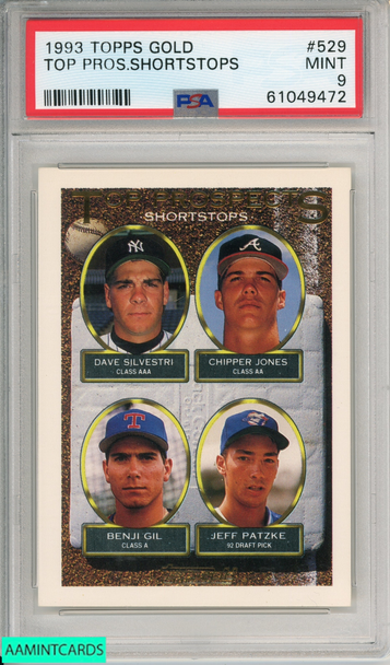 1993 TOPPS GOLD TOP PROS SHORTSTOPS #529 PSA 9 MINT 61049472