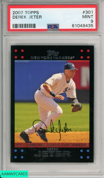 2007 TOPPS DEREK JETER #301 NEW YORK YANKEES HOF PSA 9 MINT 61049435