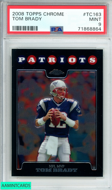 2008 TOPPS CHROME TOM BRADY #TC163 NEW ENGLAND PATRIOTS PSA 9 MINT 71868864 2008 TOPPS CHROME TOM BRADY #TC163 NEW ENGLAND PATRIOTS PSA 9 MINT 71868864