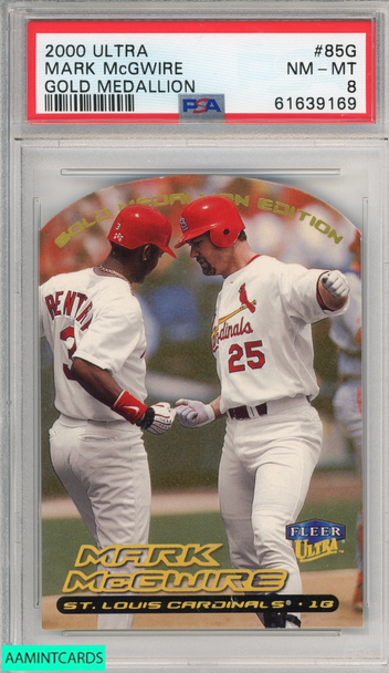 2000 ULTRA GOLD MEDALLION MARK MCGWIRE #85G ST LOUIS CARDINALS PSA 8 NM-MT 61639169