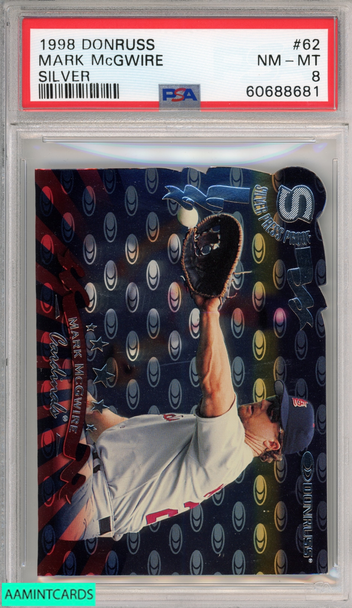 1998 DONRUSS PRESS PROOF MARK MCGWIRE #62 SILVER ST LOUIS CARDINALS PSA 8 NM-MT 60688681