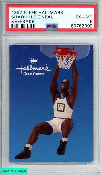 1997 FLEER HALLMARK KEEPSAKE SHAQUILLE ONEAL ORLANDO MAGIC HOF PSA 6 EX-MT 60762002 1997 FLEER HALLMARK KEEPSAKE SHAQUILLE ONEAL ORLANDO MAGIC HOF PSA 6 EX-MT 60762002