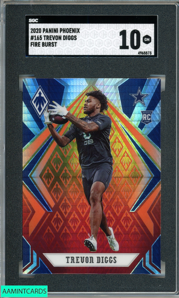 2020 PANINI PHOENIX TREVON DIGGS #165 FIRE BURST ROOKIE RC COWBOYS SGC 10 GEM 4965573