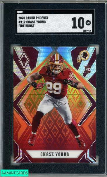 2020 PANINI PHOENIX CHASE YOUNG #112 FIRE BURST ROOKIE RC SGC 10 GM 6664969