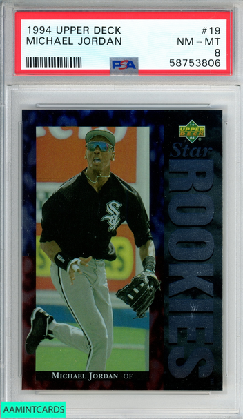 1994 UPPER DECK MICHAEL JORDAN #19 CHICAGO WHITE SOX PSA 8 NM-MT 58753806