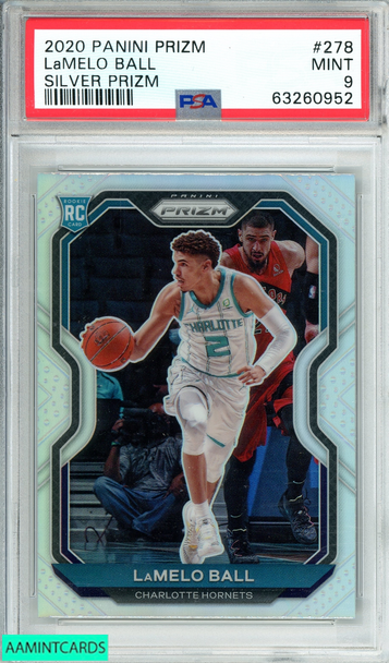 2020 PANINI PRIZM LAMELO BALL #278 SILVER PRIZM ROOKIE RC PSA 9 MINT 63260952 2020 PANINI PRIZM LAMELO BALL #278 SILVER PRIZM ROOKIE RC PSA 9 MINT 63260952