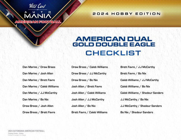 2024 Wild Card Auto Mania American Football Hobby Box