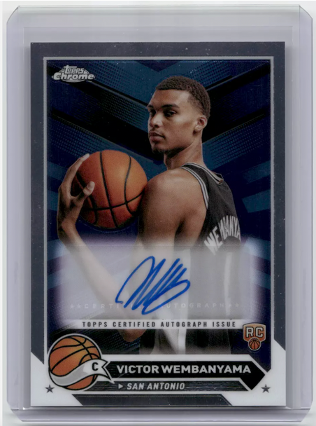 2023-24 Topps Chrome Autograph Victor Wembanyama #CG-VW Rookie RC Spurs