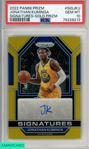 2022 PANINI PRIZM SIGNATURES JONATHAN KUMINGA #SIGJKU GOLD  PSA 10 79228213