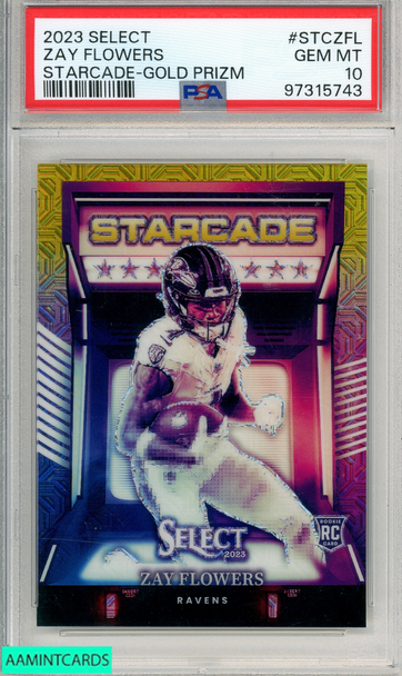 2023 PANINI SELECT STARCADE ZAY FLOWERS #STCZFL GOLD PRIZM PSA 10 GEM MT RC 97315743