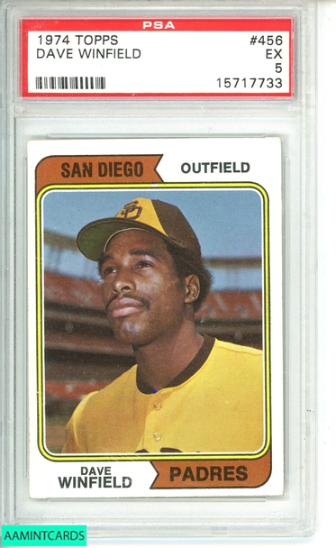 1974 TOPPS DAVE WINFIELD #456 PSA 5 EX 15717733