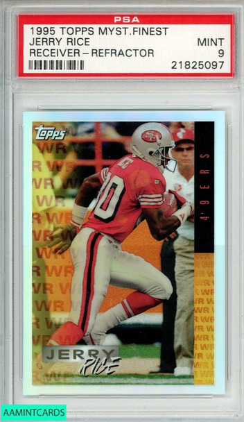 1995 TOPPS MYSTERY FINEST JERRY RICE RECEIVER REFRACTOR 49ERS HOF PSA 9 MINT 21825097
