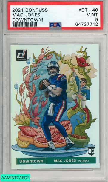 2021 PANINI DONRUSS DOWNTOWN MAC JONES #DT-40 DOWNTOWN! PSA 9 MINT  RC 64737712
