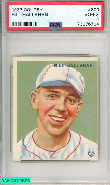 1933 GOUDEY BILL HALLAHAN #200 PSA 4 VG-EX 73076704