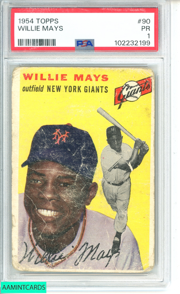 1954 TOPPS WILLIE MAYS #90 PSA 1 PR 102232199