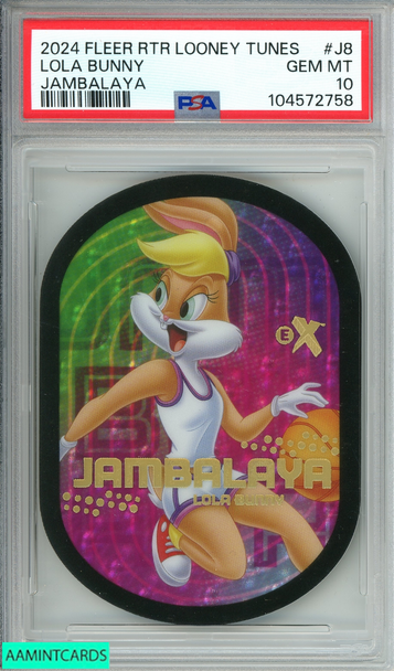 2024 FLEER RETRO LOONEY TUNES JAMBALAYA LOLA BUNNY #J8 PSA 10 GEM MT 104572758