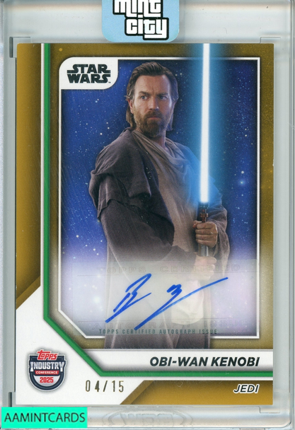 2025 TOPPS STAR WARS INDUSTRY CONFERENCE OBI-WAN KENOBI AUTO SWA-EM GOLD 999948140770