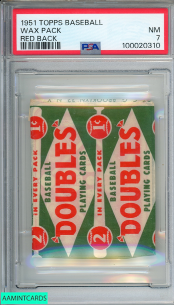 1951 TOPPS BASEBALL RED BACKS WAX PACK PSA 7 NM 100020310