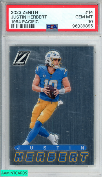 2023 PANINI ZENITH 1994 PACIFIC JUSTIN HERBERT #14 PSA 10 GEM MT 96039895