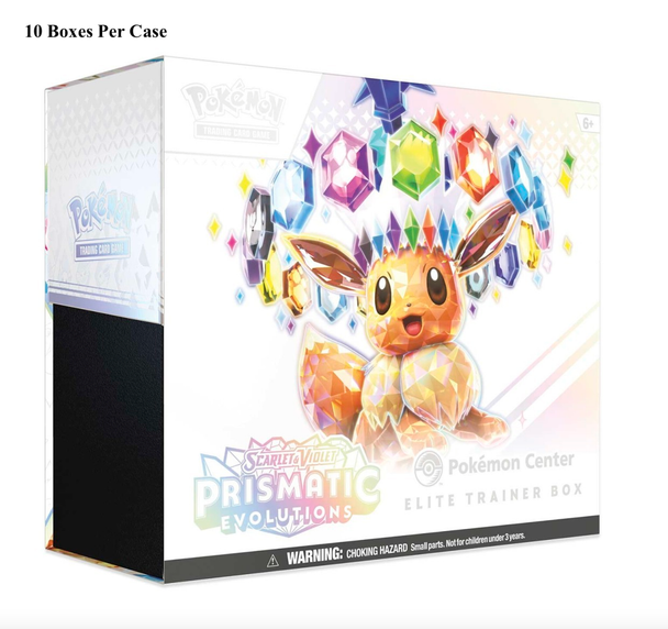 Pokemon Scarlet & Violet Prismatic Evolutions Pokemon Center Elite Trainer 10 Box Case