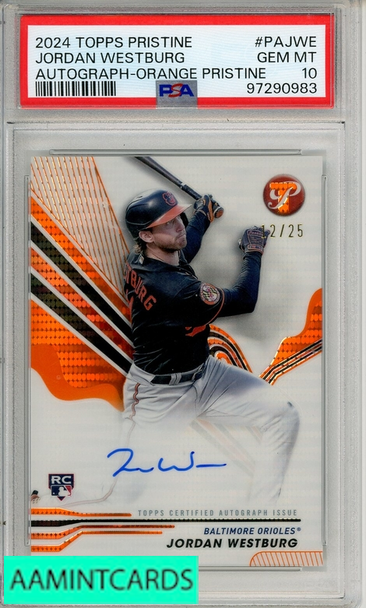 2024 TOPPS PRISTINE AUTOS JORDAN WESTBURG #PAJWE ORANGE PSA 10 RC 97290983 2024 TOPPS PRISTINE AUTOS JORDAN WESTBURG #PAJWE ORANGE PSA 10 RC 97290983