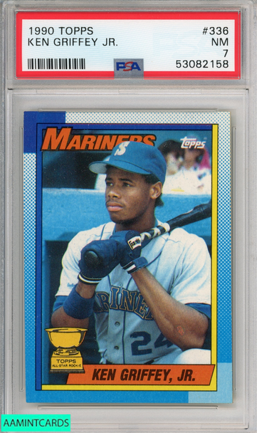1990 TOPPS KEN GRIFFEY JR #336 SEATTLE MARINERS HOF PSA 7 NM 53082158