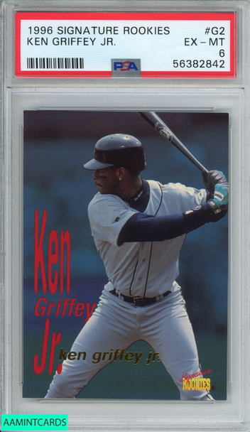 1996 SIGNATURE ROOKIES KEN GRIFFEY JR #G2 SEATTLE MARINERS HOF PSA 6 EX-MT 56382842