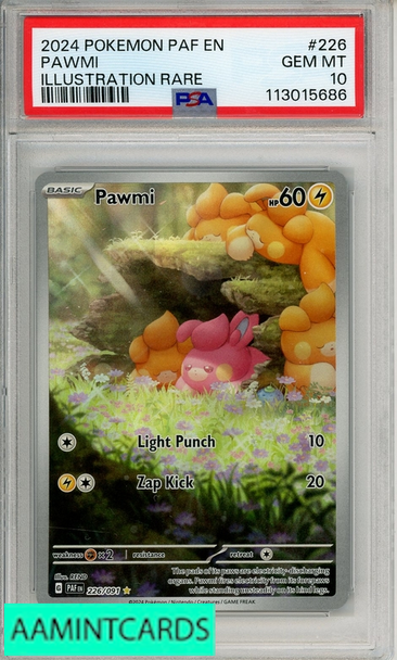 2024 POKEMON PAF EN-PALDEAN FATES PAWMI #226 ILLUSTRATION RARE PSA 10 113015686 2024 POKEMON PAF EN-PALDEAN FATES PAWMI #226 ILLUSTRATION RARE PSA 10 113015686