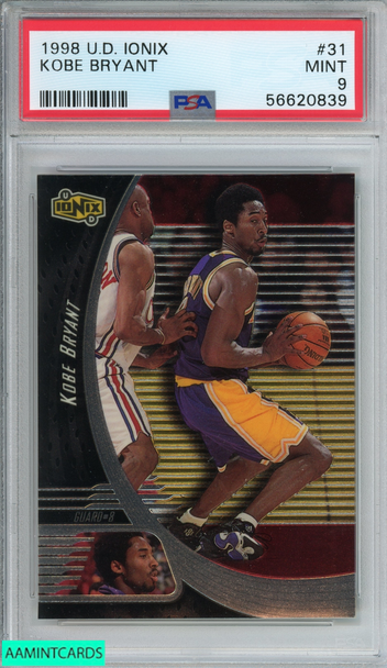 1998 UPPER DECK IONIX KOBE BRYANT #31 LOS ANGELES LAKERS HOF PSA 9 MINT 56620839 1998 UPPER DECK IONIX KOBE BRYANT #31 LOS ANGELES LAKERS HOF PSA 9 MINT 56620839