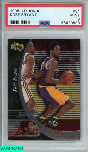 1998 UPPER DECK IONIX KOBE BRYANT #31 LOS ANGELES LAKERS HOF PSA 9 MINT 56620838 1998 UPPER DECK IONIX KOBE BRYANT #31 LOS ANGELES LAKERS HOF PSA 9 MINT 56620838