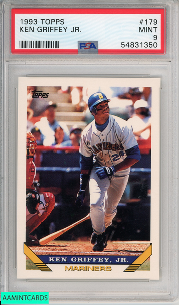 1993 TOPPS KEN GRIFFEY JR #179 SEATTLE MARINERS HOF PSA 9 MINT 54831350 1993 TOPPS KEN GRIFFEY JR #179 SEATTLE MARINERS HOF PSA 9 MINT 54831350