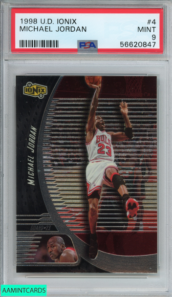 1998 UPPER DECK IONIX MICHAEL JORDAN #4 CHICAGO BULLS HOF PSA 9 MINT 56620847