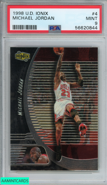 1998 UPPER DECK IONIX MICHAEL JORDAN #4 CHICAGO BULLS HOF PSA 9 MINT 56620844 1998 UPPER DECK IONIX MICHAEL JORDAN #4 CHICAGO BULLS HOF PSA 9 MINT 56620844