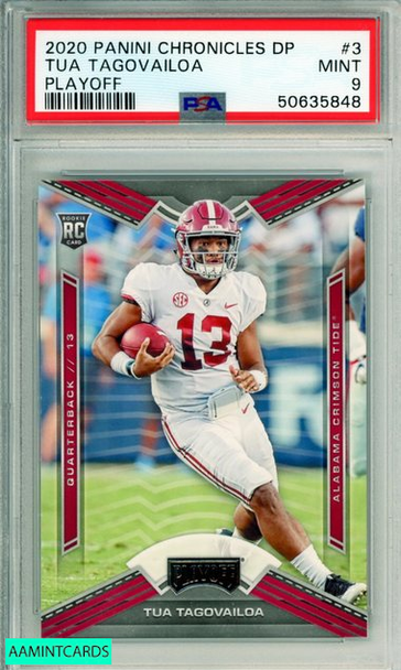 2020 PANINI CHRONICLES DRAFT PICKS PLAYOFF TUA TAGOVAILOA #3 ROOKIE PSA MINT 9 50635848 2020 PANINI CHRONICLES DRAFT PICKS PLAYOFF TUA TAGOVAILOA #3 ROOKIE PSA MINT 9 50635848