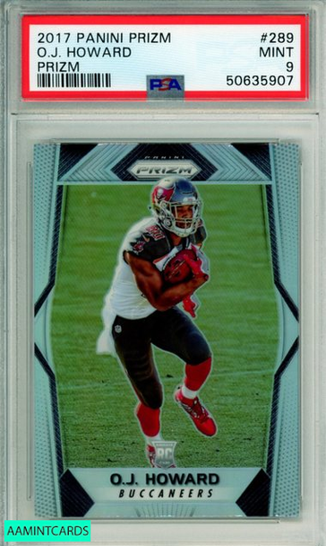 2017 PANINI PRIZM OJ HOWARD #289 SILVER PRIZM ROOKIE BUCCANEERS PSA MINT 9 50635907 2017 PANINI PRIZM OJ HOWARD #289 SILVER PRIZM ROOKIE BUCCANEERS PSA MINT 9 50635907