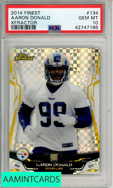 2014 FINEST AARON DONALD #134 XFRACTOR PSA 10 GEM MT RC 42747186 2014 FINEST AARON DONALD #134 XFRACTOR PSA 10 GEM MT RC 42747186