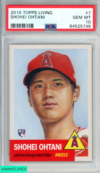 2018 TOPPS LIVING SHOHEI OHTANI #7 ROOKIE RC ANGELS PSA 10 GEM MT 64525746 2018 TOPPS LIVING SHOHEI OHTANI #7 ROOKIE RC ANGELS PSA 10 GEM MT 64525746