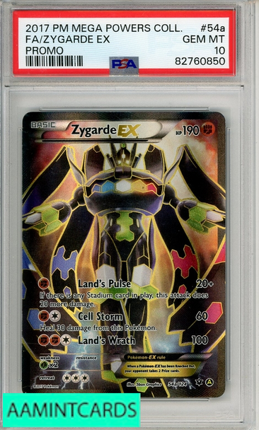 2017 POKEMON MEGA POWERS COLLECT PROMO FA ZYGARDE EX #54A PSA 10 82760850