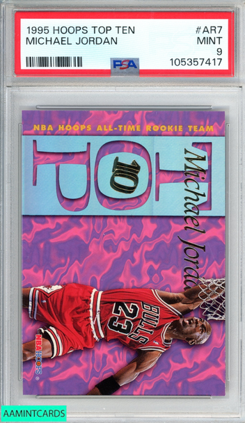 1995 HOOPS TOP TEN MICHAEL JORDAN #AR7 CHICAGO BULLS HOF PSA 9 MINT 105357417