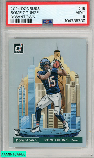 2024 PANINI DONRUSS DOWNTOWN! ROME ODUNZE #15 PSA 9 MINT  ROOKIE RC 104785730