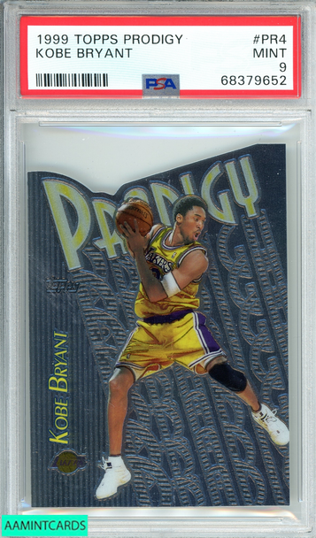1999 TOPPS PRODIGY KOBE BRYANT #PR4 LA LAKERS MAMBA PSA 9 MINT 68379652