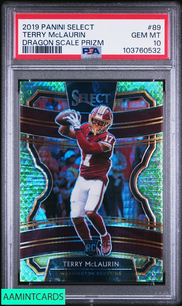 2019 PANINI SELECT TERRY MCLAURIN #89 DRAGON SCALE PRIZM 73 OF 88 ROOKIE PSA 10 103760532