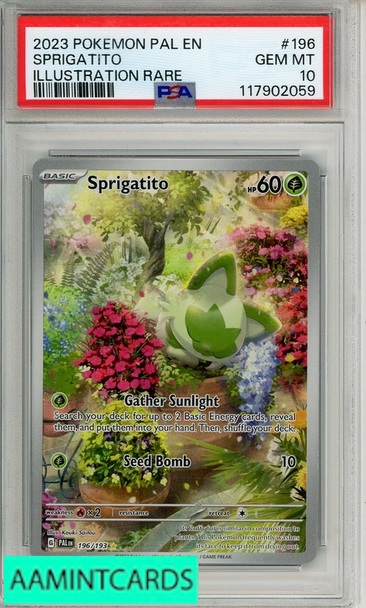 2023 POKEMON PAL EN-PALDEA EVOLVED SPRIGATITO #196 ILL RARE PSA 10 117902059