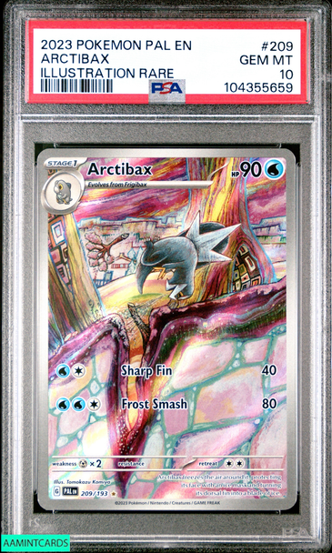 2023 POKEMON PAL EN PALDEA EVOLVED ARCTIBAX #209 ILLUSTRATION RARE PSA 10 GEM MT 104355659