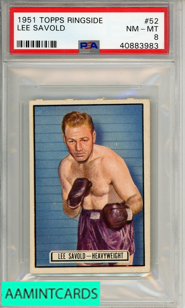 1951 TOPPS RINGSIDE LEE SAVOLD #52 PSA 8 NM-MT 40883983