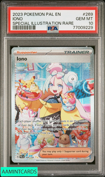 2023 POKEMON PALDEA EVOLVED IONO #269 SPECIAL ILLUSTRATION RARE PSA 10 GEM MT 77009229