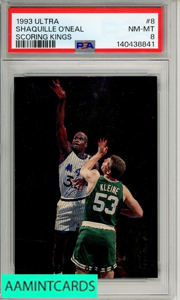 1993 ULTRA SCORING KINGS SHAQUILLE O NEAL #8 PSA 8 NM-MT 140438841