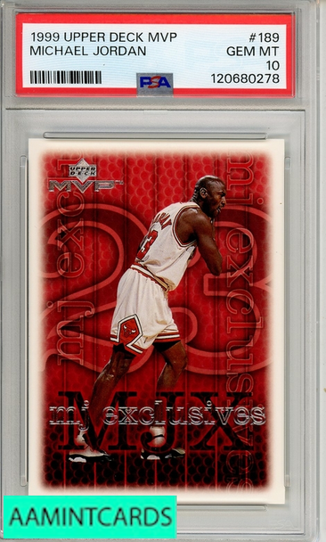 1999 UPPER DECK MVP MICHAEL JORDAN #189 PSA 10 GEM MT 120680278