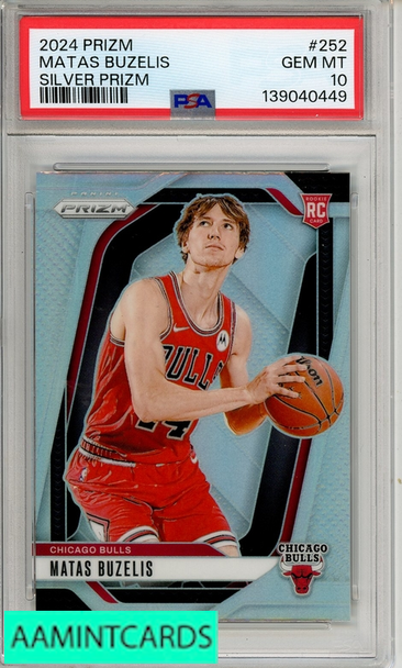 2024 PANINI PRIZM MATAS BUZELIS #252 SILVER PSA 10 GEM MT  RC 139040449